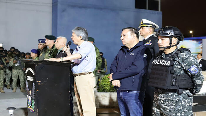 Presidente Lasso ofrece un balance de las operaciones policiales para frenar la ola de violencia en el país.