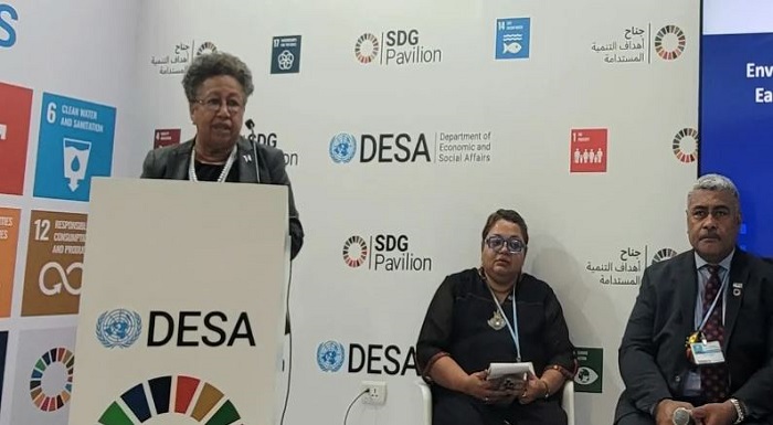 La secretaria general Carla Barnett abordó que los países que integran Caricom deben ser  resilientes para enfrentar el cambio climático.