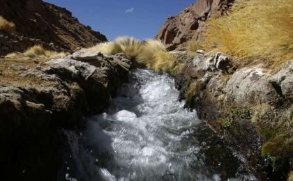 Las aguas del Silala nacen en humedales de altura llamados bofedales, localizados en el departamento boliviano de Potosí, discurren colinas abajo y atraviesan la frontera con Chile.