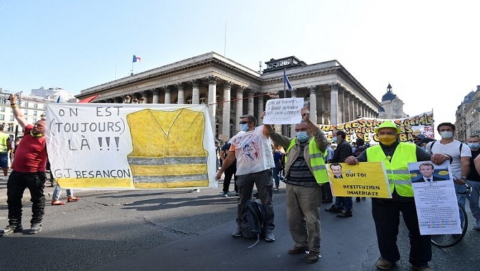 Los manifestantes también rechazaron la reforma a la jubilación que promueve el Gobierno del presidente Emmanuel Macron.