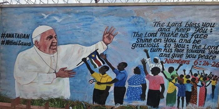 El Papa Francisco arribó a Sudán del Sur comandando una peregrinación ecuménica de paz.