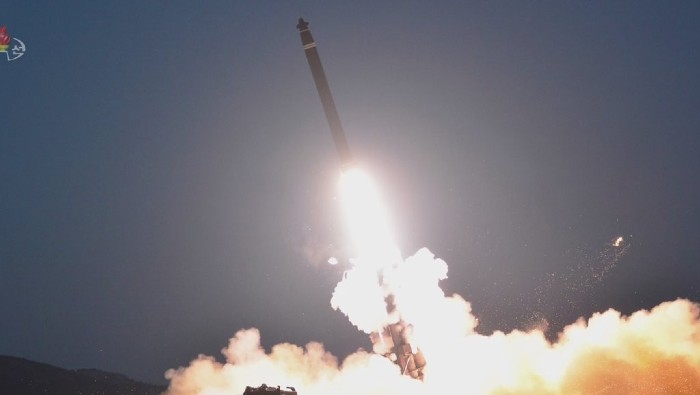 Un lanzacohetes múltiple de 600 milímetros lanzó dos proyectiles que volaron 395 y 337 kilómetros.