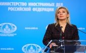 María Zajárova aseveró que "Rusia no es parte del Estatuto de Roma de la Corte Penal Internacional". 