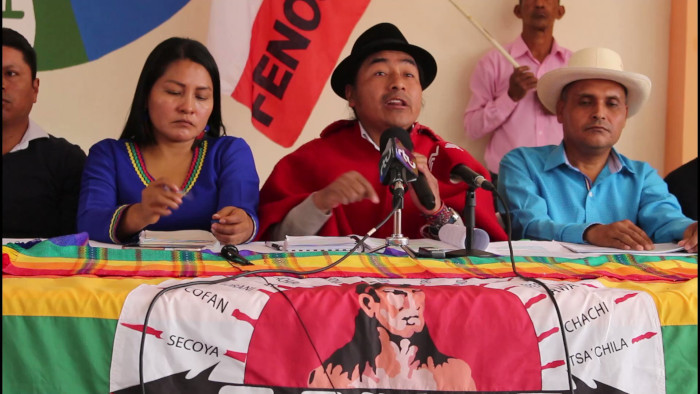La Conaie (Confederación de Nacionalidades Indígenas del Ecuador) alertó del surgimiento de grupos paramilitares y del asesinato de líderes sociales.