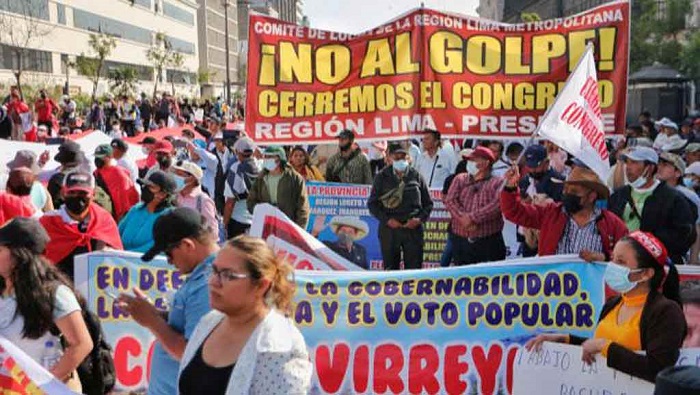 La marcha pacífica está prevista para comenzar a las 16H00 en Lima (capital).