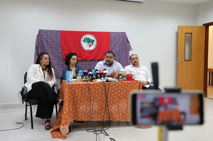 Miembros del MTS anunciaron en conferencia de prensa que el lema para este año es: Contra el hambre y la esclavitud: por la tierra, la democracia y el medio ambiente.