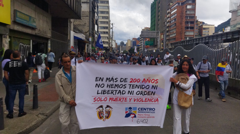 En Colombia, el presidente, Gustavo Petro, lideró las marchas programadas en las principales ciudades del país en busca del impulso ciudadano para la reforma laboral de su Gobierno.