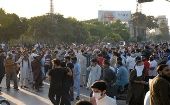Los manifestantes exigen en la capital de Pakistán la liberación inmediata del exprimer ministro, Imran Khan. 