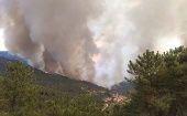 El incendio, iniciado en el municipio de Pinofranqueado, afecta no solo a Las Hurdes, sino también a la Sierra de Gata.