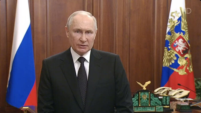 Putin afirmó que protegerán a sus ciudadanos y al Estado contra todas las amenazas externas o internas.