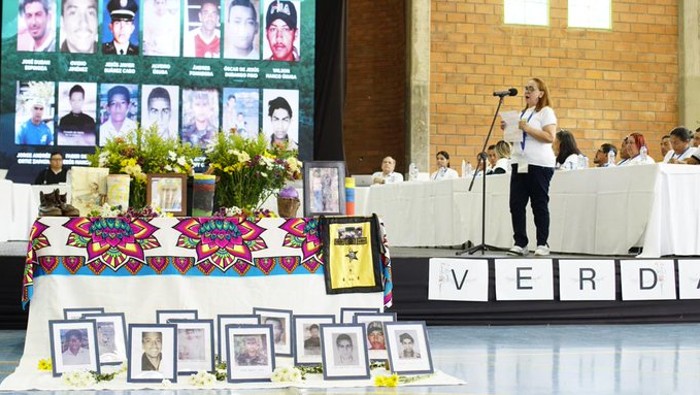 La madre de Jorge Andrés, una de las víctimas, expresó: “Gracias a la JEP y a quienes hicieron posible que nos entregaran a nuestros seres queridos