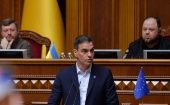 El jefe del Gobierno español además anunció un nuevo paquete de ayuda para Ucrania por valor de 55 millones de euros. 