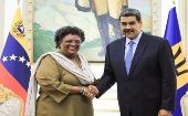 Luego de la ceremonia de bienvenida en el Palacio de Miraflores, ambos líderes iniciaron su encuentro de trabajo.
