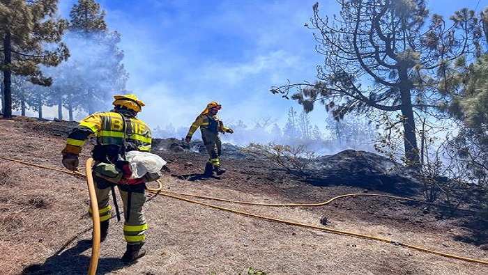 Un total de 300 efectivos y 11 aeronaves trabajan en la contención del incendio, que ya devastó una superficie superior a las 4.675 hectáreas.