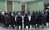 El presidente Bashar Al-Assad recibió a la delegación de los miembros de la Conferencia Nacional Árabe.