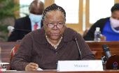 South African Minister of International Relations and Cooperation Naledi Pandor. Aug. 7, 2023. 