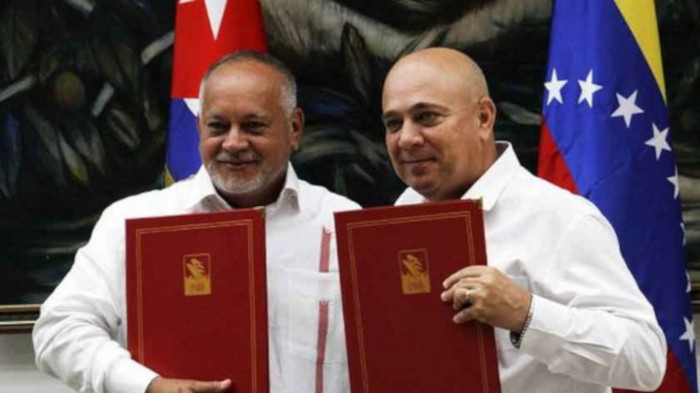 Cabello señaló que este acto es expresión del trabajo conjunto desarrollado por ambas organizaciones políticas a nivel nacional e internacional.