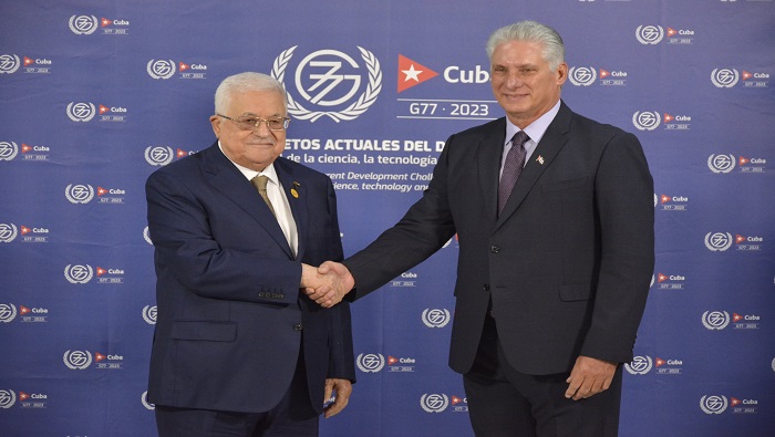 “Expresamos nuestra plena solidaridad con la nación caribeña”, refirió Mahmud Abás al respecto del bloqueo económico impuesto contra Cuba por EE.UU.