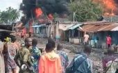 Esta mañana, ocurrió un grave incendio en la ciudad de Seme Podji. Desgraciadamente, hemos registrado 34 muertos, incluyendo dos bebés", dijo el funcionario.