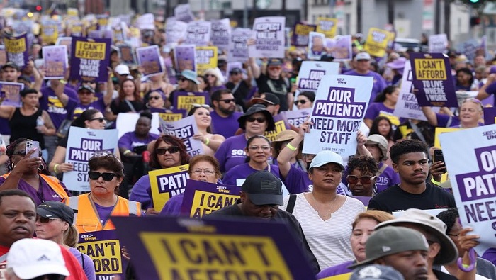 Esta es considerada la mayor huelga de trabajadores de la salud en los Estados Unidos.