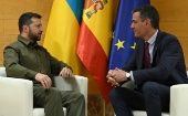 El líder del PSOE se reunió de manera previa con el presidente ucraniano, quien arribó a España esta jornada.