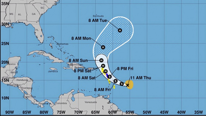 Tammy se convirtió en huracán este viernes. Además, amenaza con condiciones de ciclón a las Islas de Sotavento.