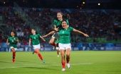 Con gol de Rebeca Bernal, México venció 1-0 a Chile en la final del fútbol femenil de los Juegos Panamericanos.. 