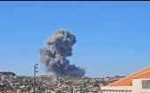 Unos vídeos publicados en Internet muestran enormes bocanadas de humo cerca del pueblo libanés de Rmeish.