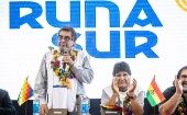 Morales presentó en enero ante organizaciones sociales y sindicales de Brasil su iniciativa Runasur, cuyo nombre se forma de la conjunción de la palabra quechua "runa" (hombre) y la sigla Unasur.