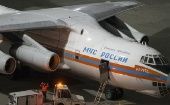 Al aeropuerto de la ciudad de El Arish llegó un avión del Ministerio de Situaciones de Emergencia de Rusia con ayuda humanitaria a bordo.