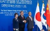 Los ministros de Relaciones Exteriores de China, Corea del Sur y Japón se reunieron en la ciudad portuaria surcoreana de Busan.