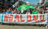 Este llamado a un paro general se da un día después de la masiva protesta de organizaciones sindicales y sociales a los Tribunales de Buenos Aires. 