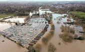 Tewkesbury, en Gloucestershire, quedó casi completamente cubierta por el agua de la inundación.