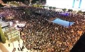 Desde hace varias semanas se suceden protestas contra la guerra en la llamada Plaza de los Secuestrados, en Tel Aviv.