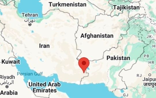 Location of the site of the Pakistani attack inside Iran.