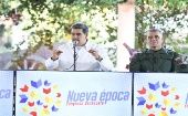 El presidente Maduro instó a la Fuerza Armada Nacional Bolivariana, a la policía y a los poderes comunales y populares a defender el derecho del pueblo.
