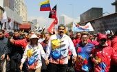 Venezuelan President Nicolas Maduro (C), March 25, 2024.