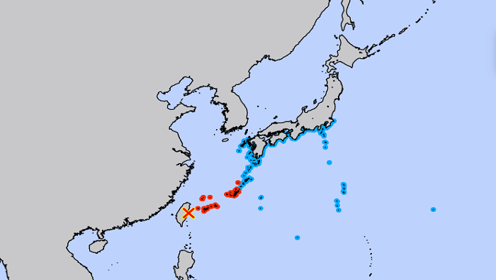 La JMA instó a evacuar de inmediato a quienes residen en las las islas de Okinawa, Miyakojima, Yaeyama y sus alrededores.