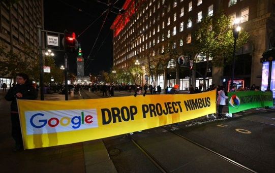 Protests against Google and Israel´s Nimbus Project 