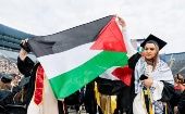 La protesta, junto con muchas otras manifestaciones encabezadas por estudiantes en universidades estadounidenses, se produce en medio de la mortífera guerra de Israel contra Gaza.
